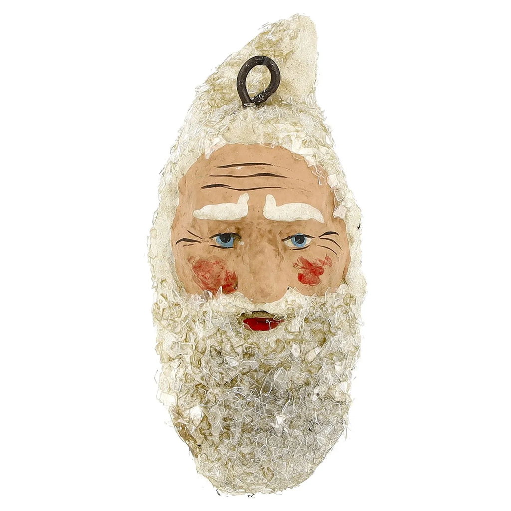 Santa Ornaments Set of 8- German Paper Mache Christmas Collection