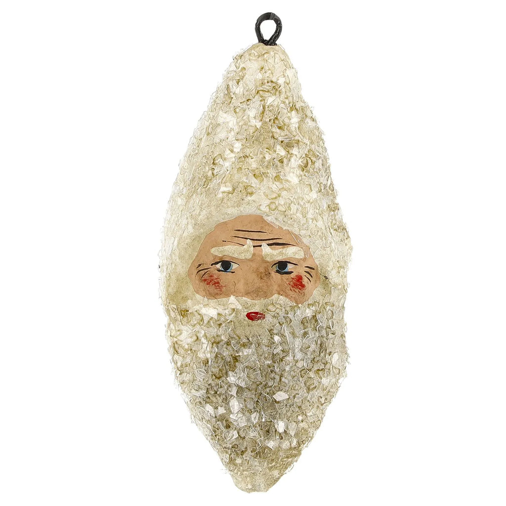 Santa Ornaments Set of 8- German Paper Mache Christmas Collection