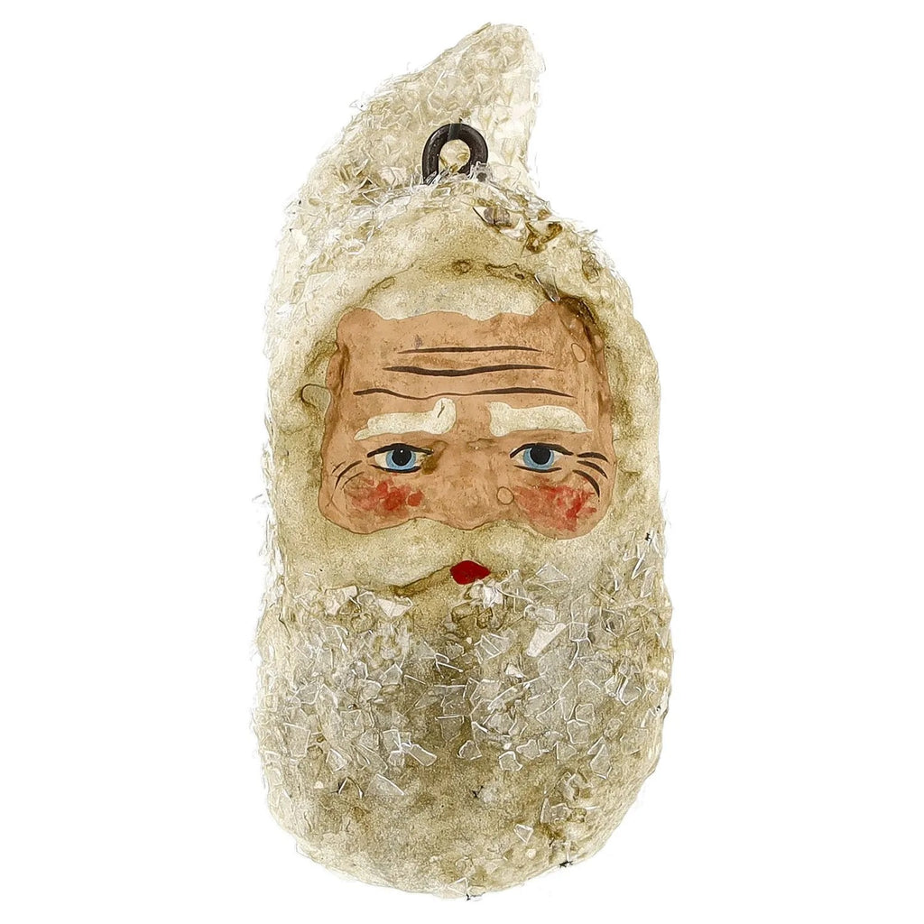 Santa Ornaments Set of 8- German Paper Mache Christmas Collection