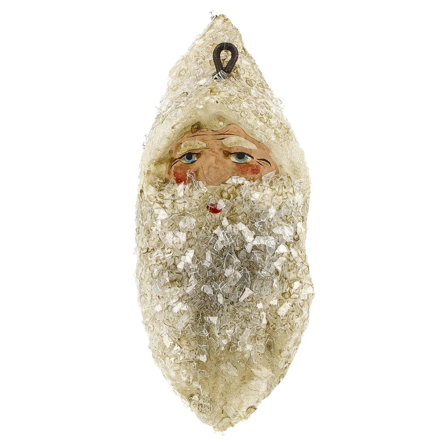 Santa Ornaments Set of 8- German Paper Mache Christmas Collection