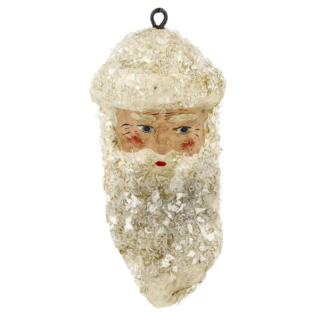 Santa Ornaments Set of 8- German Paper Mache Christmas Collection