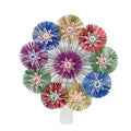 Multicolor Retro 9 Point Star Tree Topper
