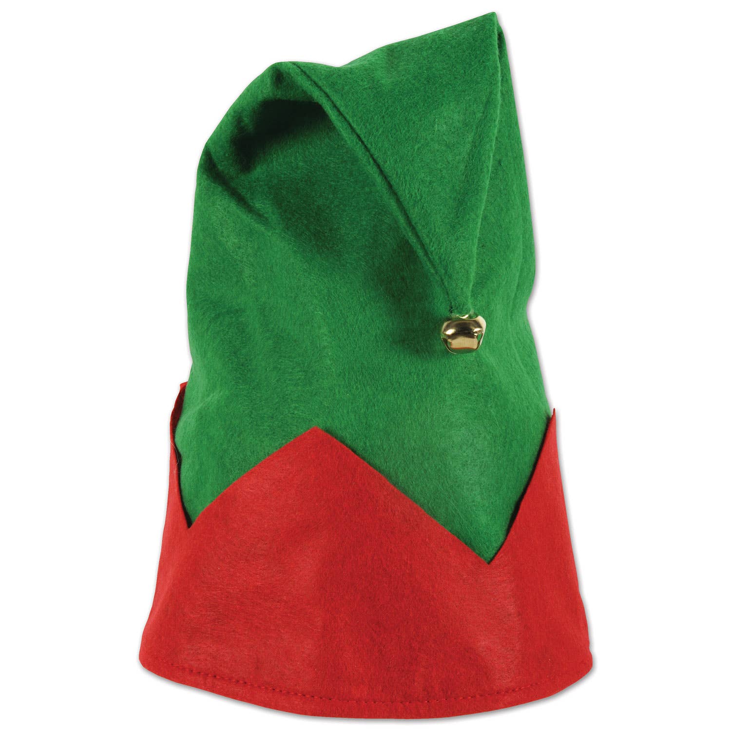 Green and Red Felt Elf Hat, One Size Fits Most