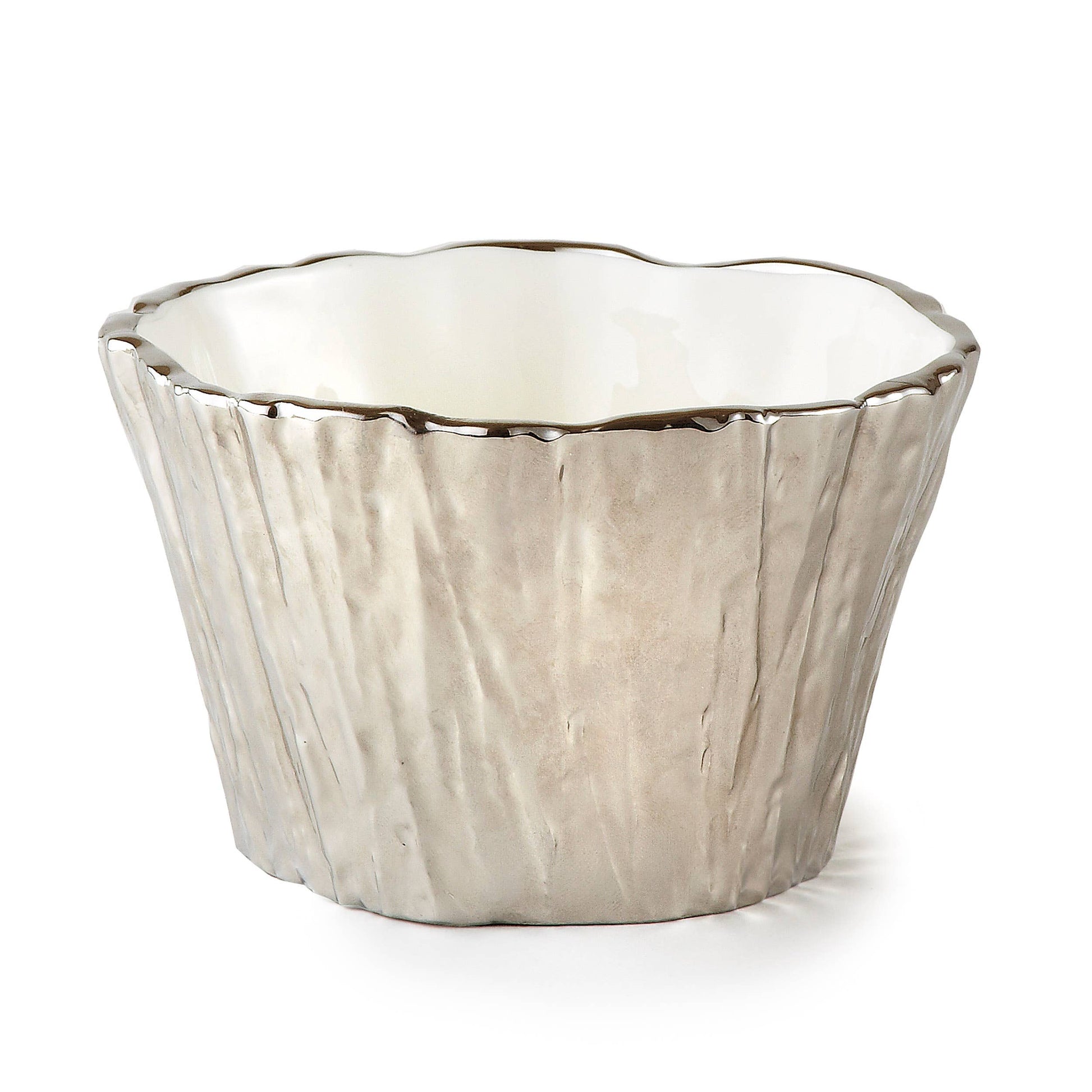 Silver Tree Bark Bowl, 5"