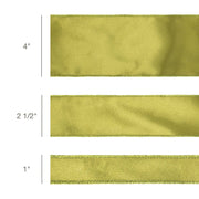 Wired Shimmer Satin Ribbon Moss 10 Yard Roll