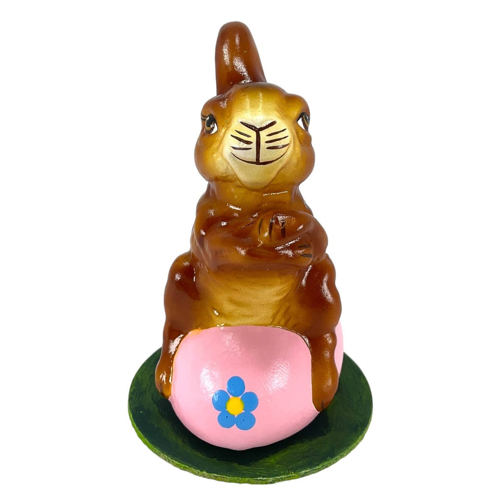Ino Schaller Easter Rabbit on Pink Egg German Paper Mache