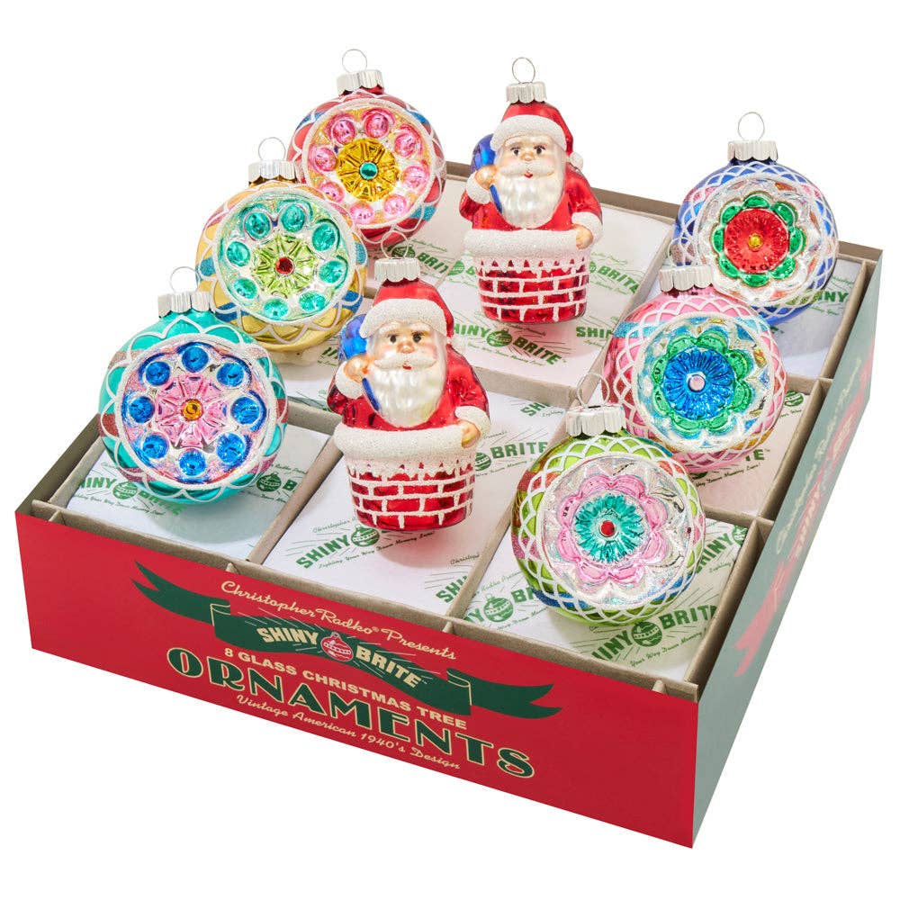 Holiday Glass Ornament – Confetti 8 COUNT Figures
