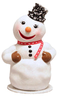 Ino Schaller Glitter Snowman with Top Hat German Paper Mache