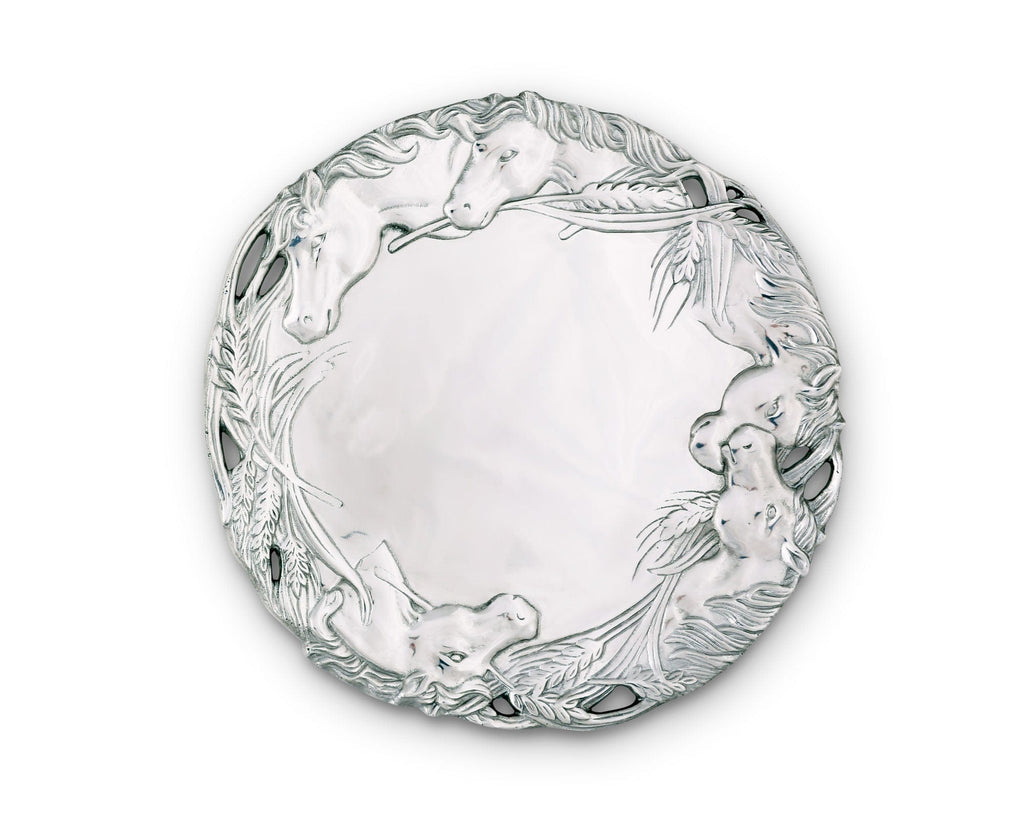 Horse Round Tray 12