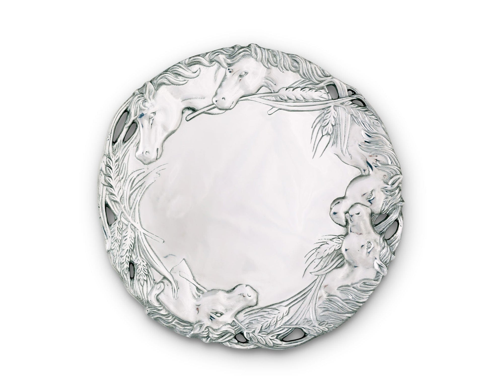 Horse Round Tray 12