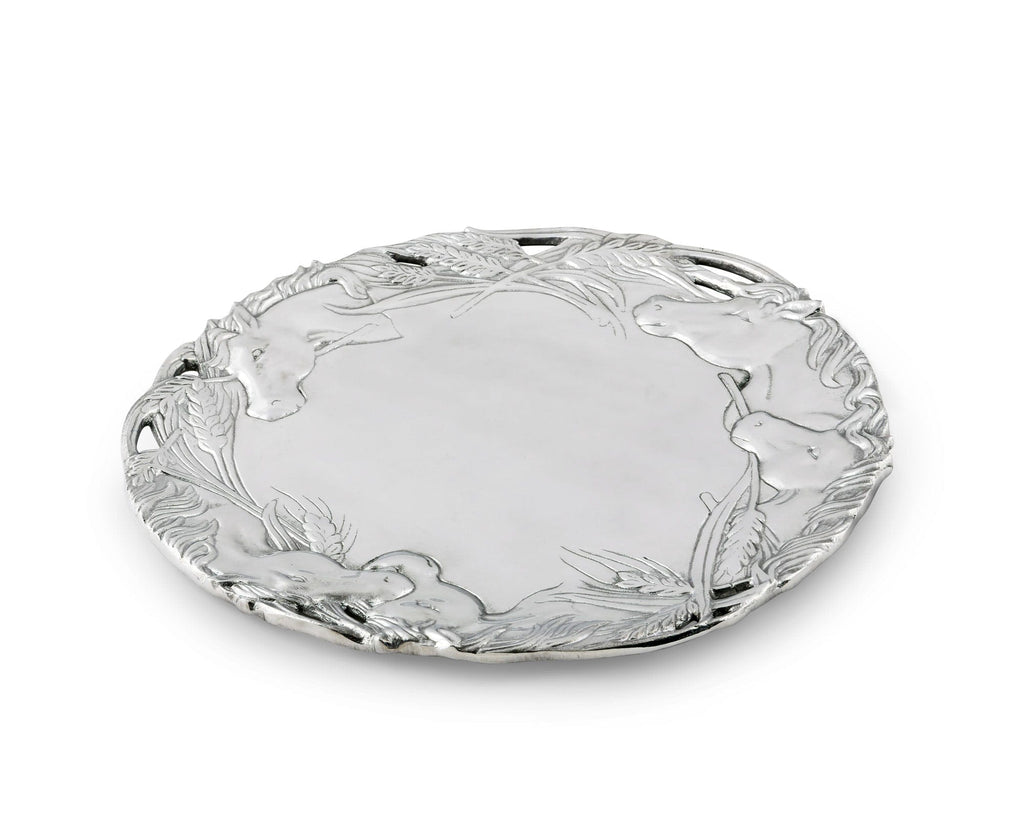 Horse Round Tray 12
