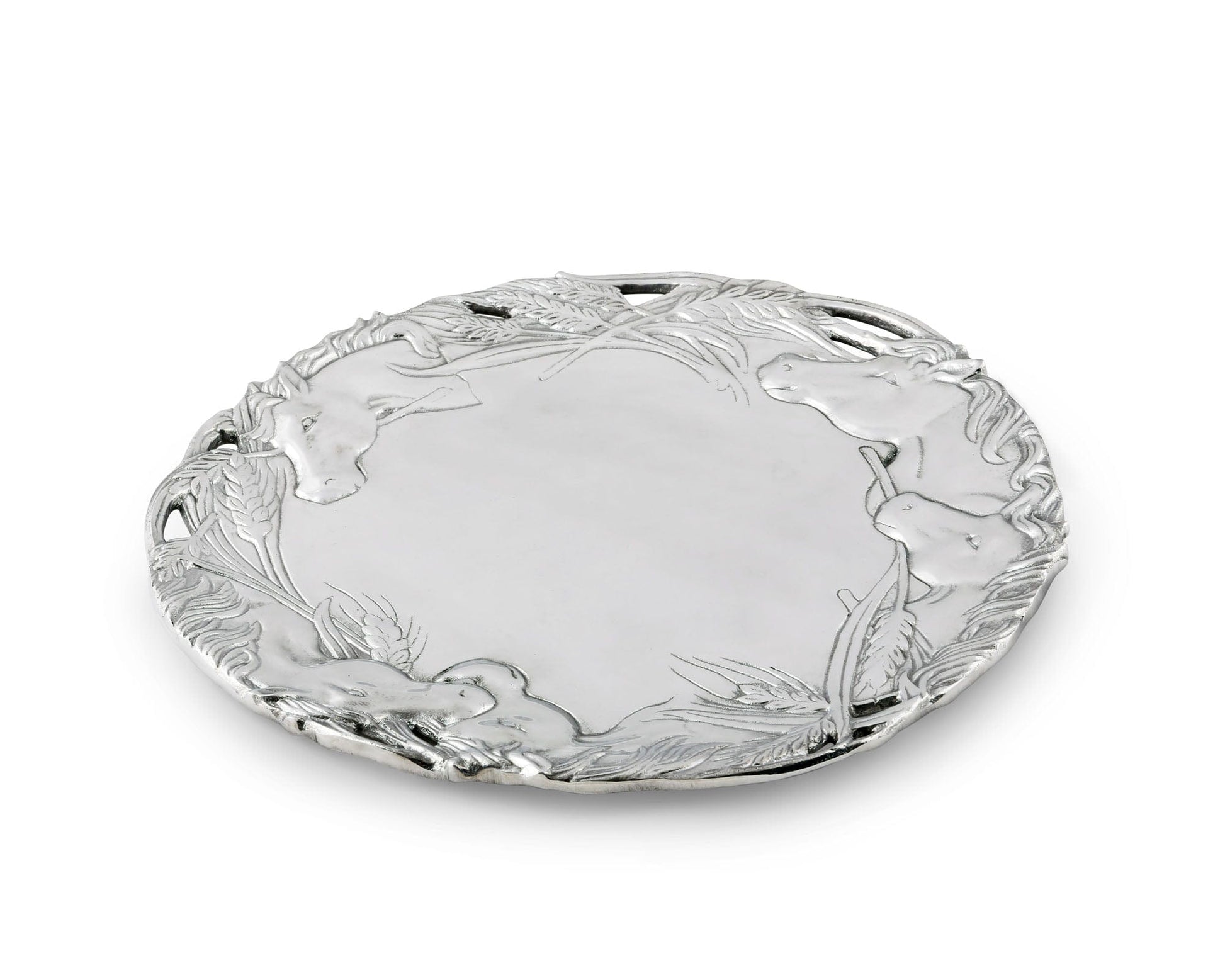 Horse Round Tray 12
