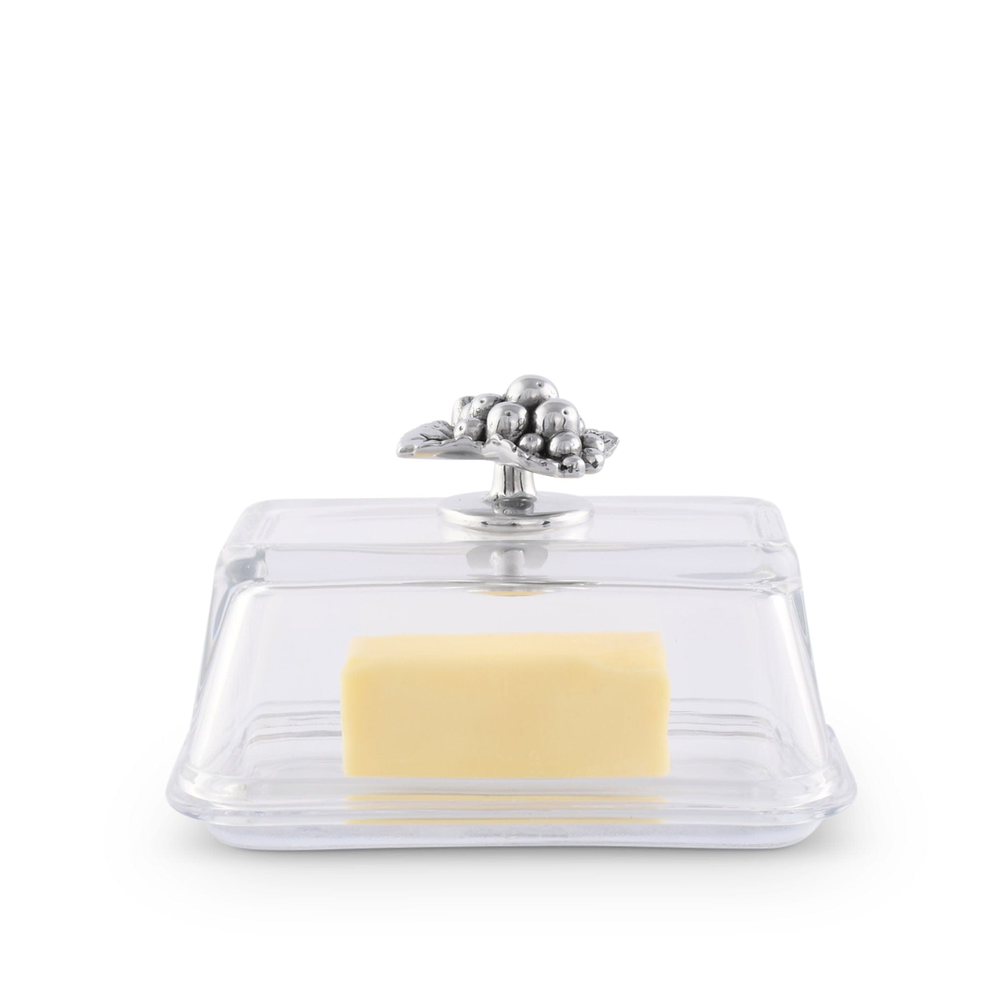 Glass Butter Dish - Grape