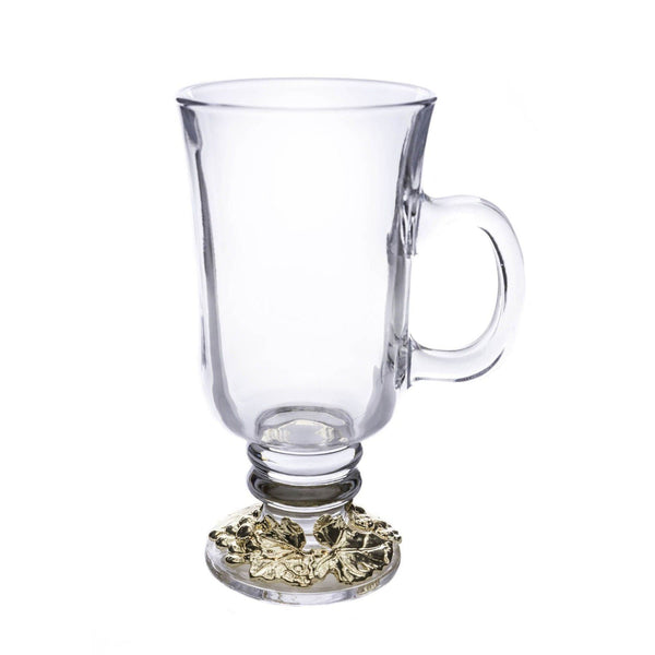 Grape 24k Gold Plated Glass Mugs