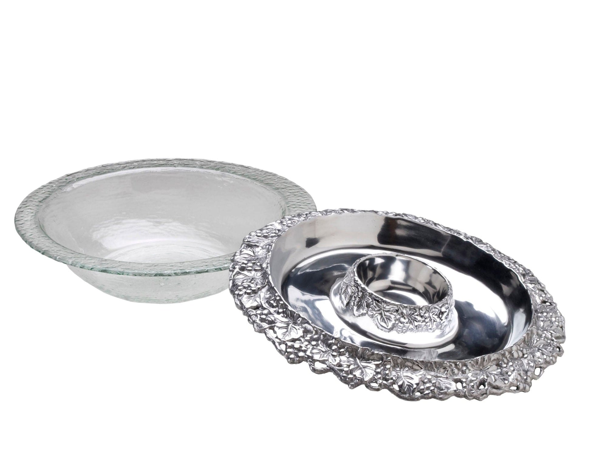 Chilling Appetizer and Seafood Serving Bowl - Grape Pattern