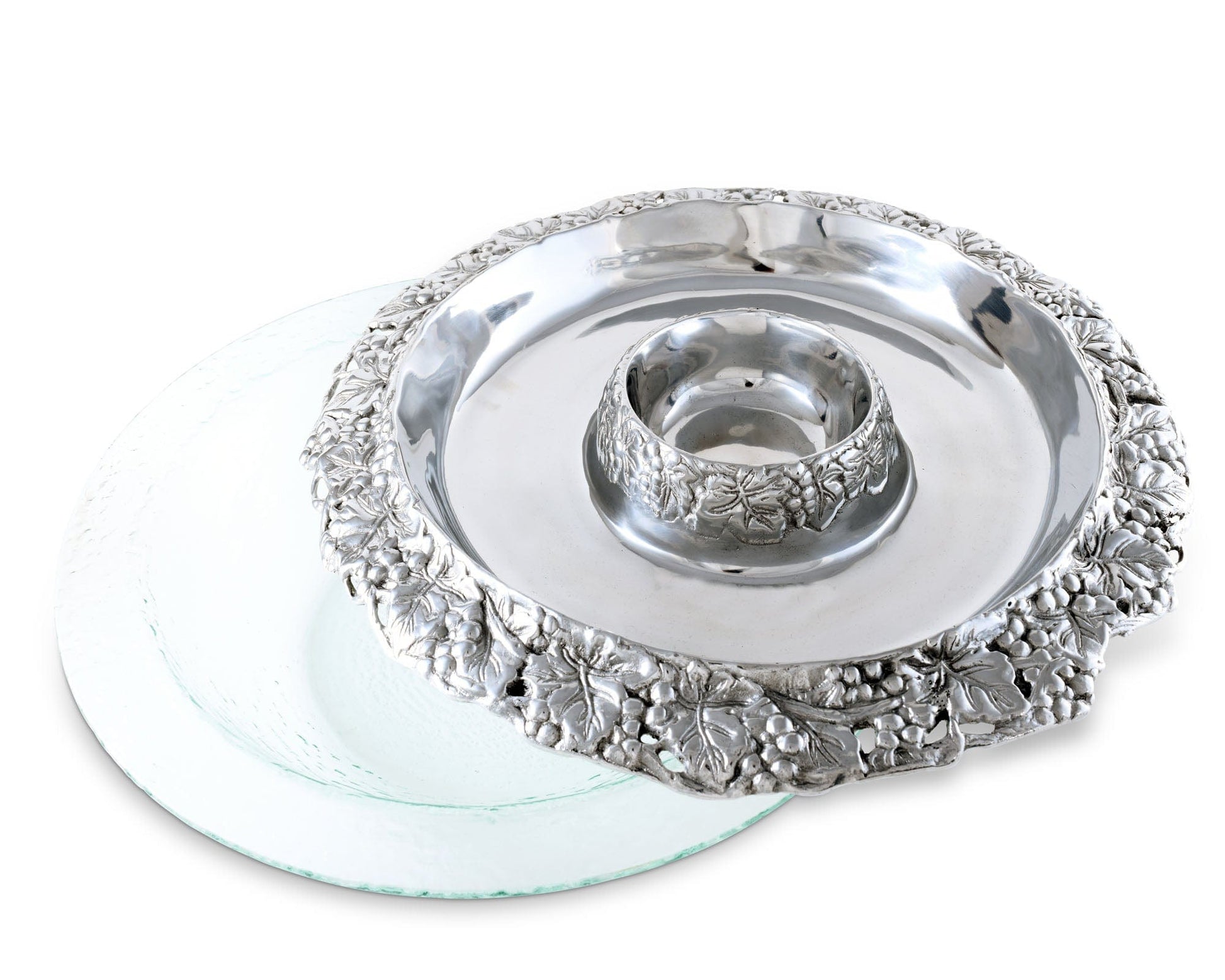 Chilling Appetizer and Seafood Serving Bowl - Grape Pattern