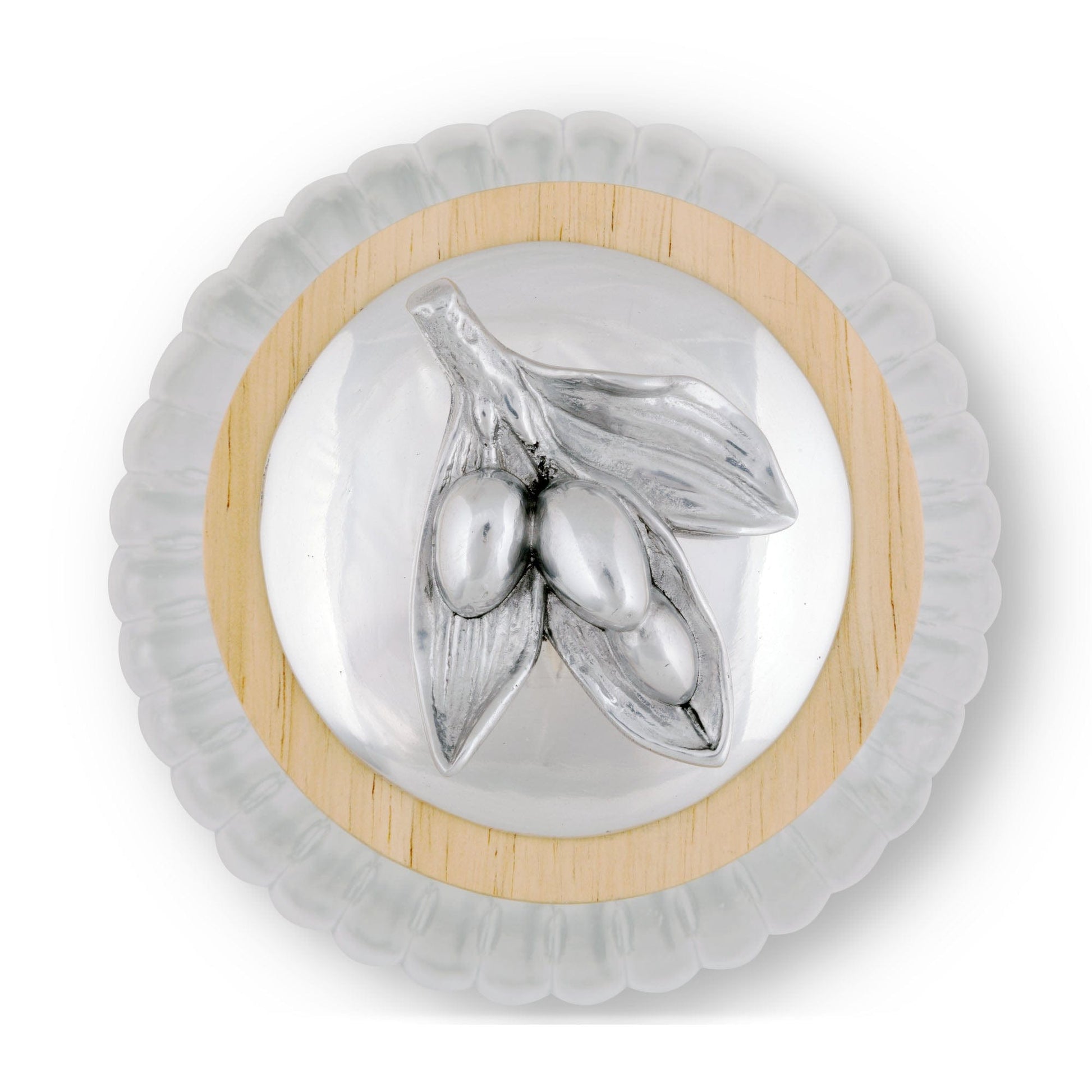 Olive Knob Glass Canisters