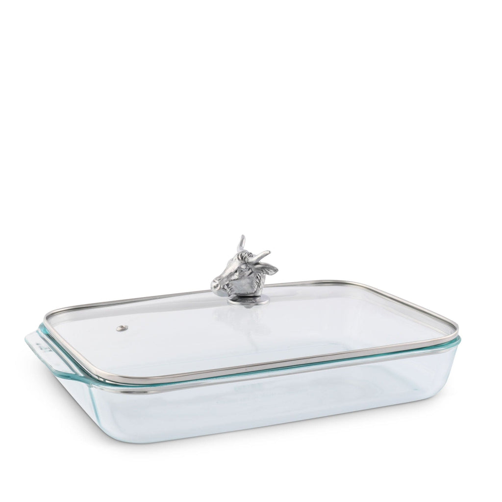 Bull / Steer Lid with Pyrex 3 quart Baking Dish