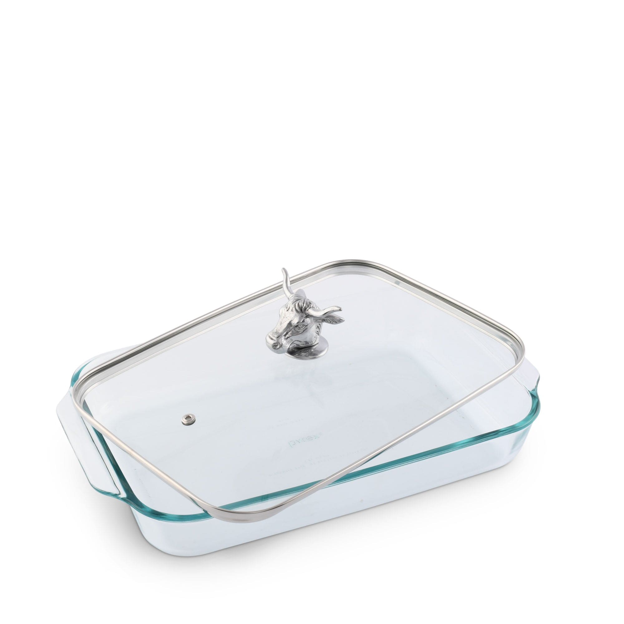 Bull / Steer Lid with Pyrex 3 quart Baking Dish