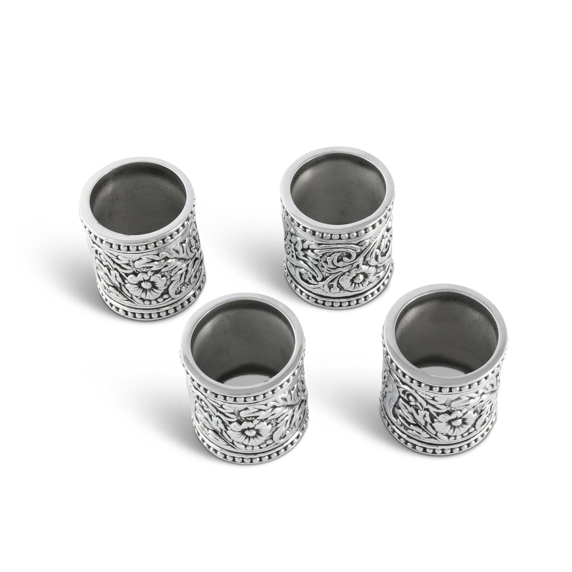 Concho Pattern Napkin Rings Set of 4