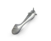 Cow Ice Cream Scoop, silver metal with cow head handle and rounded bowl