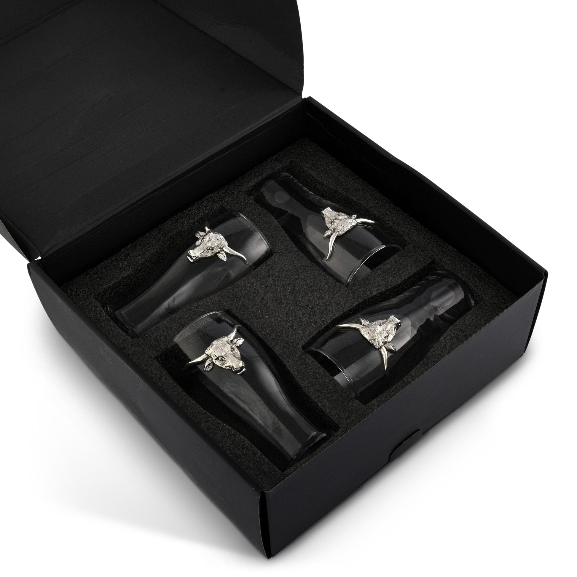 Longhorn Beer Pint Glasses - Set of 4