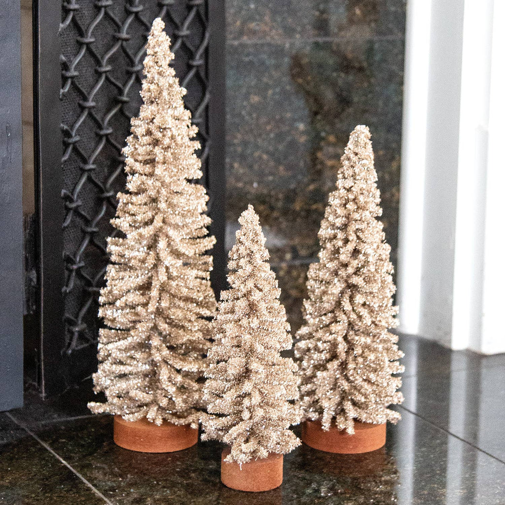 Champagne Gleam Bristle Tree - 10"