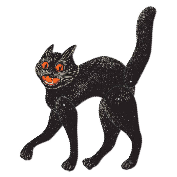 Vintage Halloween Jointed Scratch Cat 20 ½