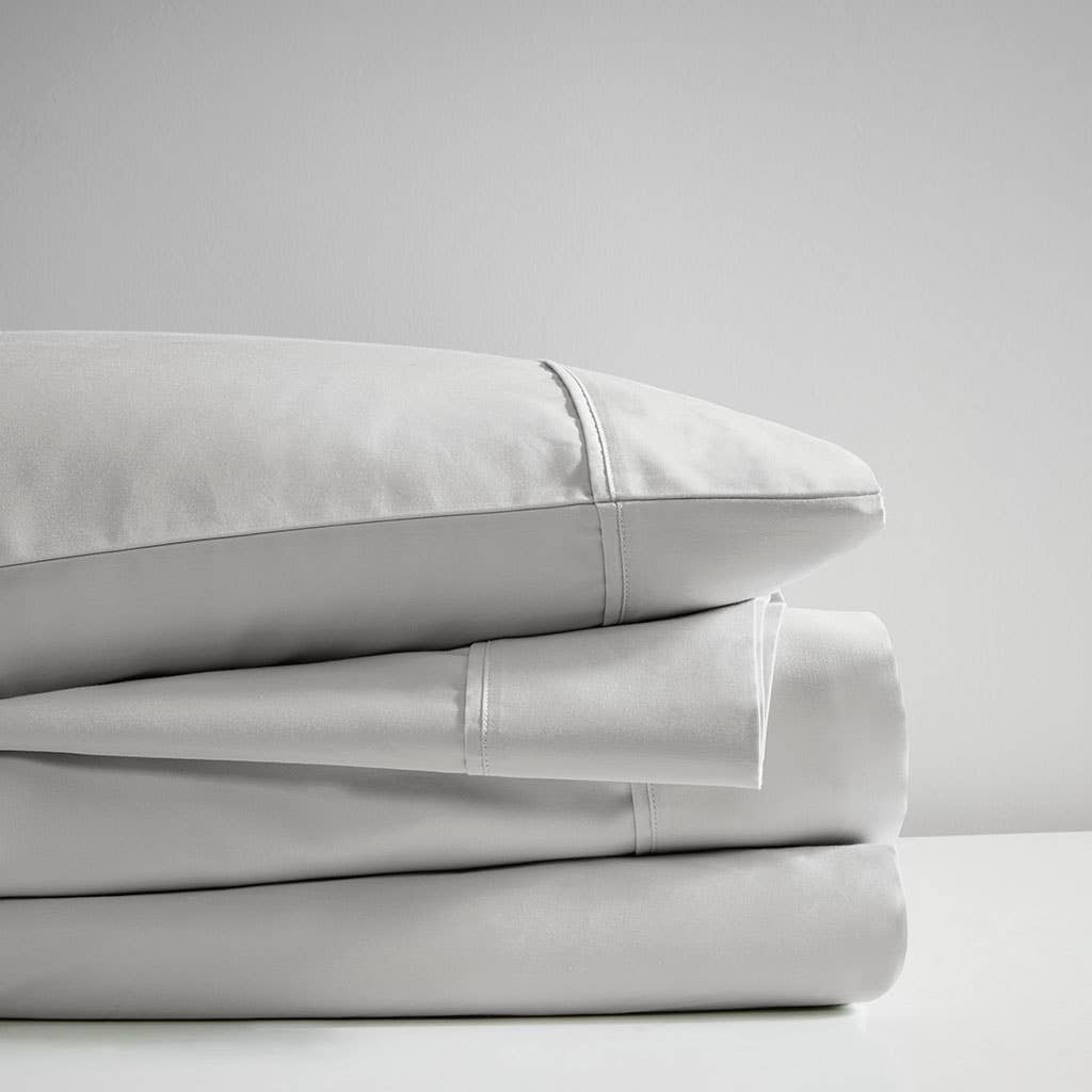 Pima Cotton Sateen 600 Thread Count Sheet Set, Grey
