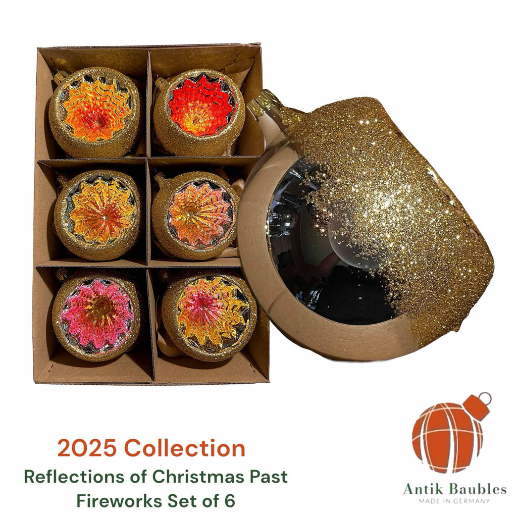 Fireworks Reflector- Set of 6  | 3.25 in - Antik Baubles Christmas Ornament