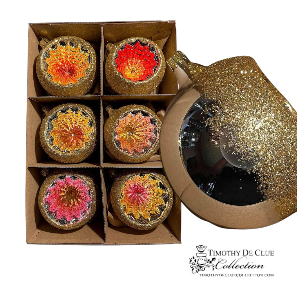 Fireworks Reflector- Set of 6  | 3.25 in - Antik Baubles Christmas Ornament