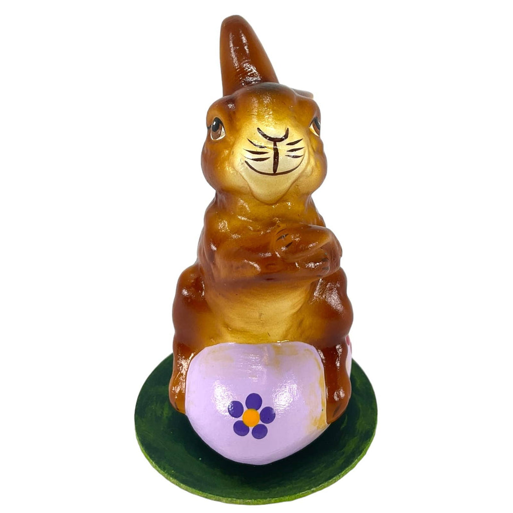 Ino Schaller Easter Rabbit on Purple Egg German Paper Mache
