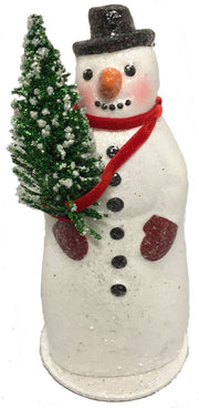 Ino Schaller Mr. Chipper the Snowman German Candy Container