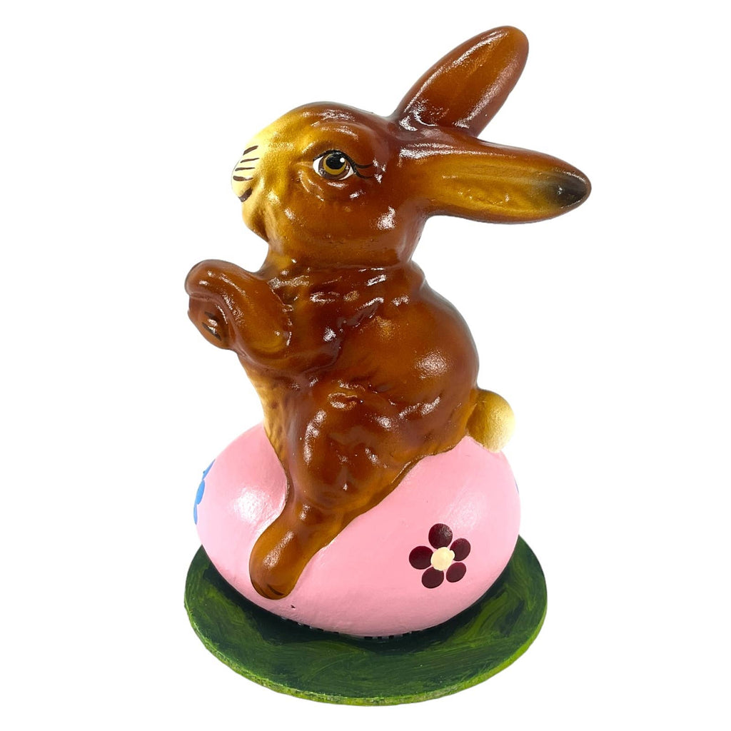 Ino Schaller Easter Rabbit on Pink Egg German Paper Mache