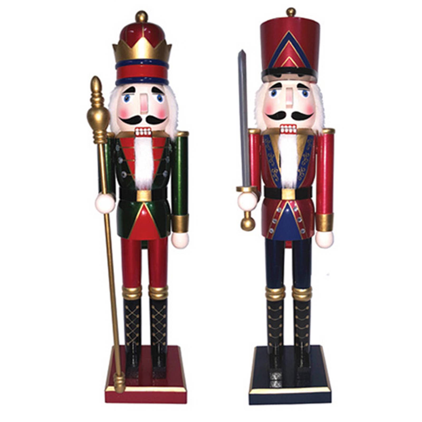 24" King and Guard Nutcracker, set of 2 asst.