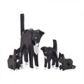 Erzgebirge German Wood Miniature 4 Cats and Mouse