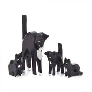 Erzgebirge German Wood Miniature 4 Cats and Mouse