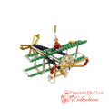 North Pole Bi-Plane- De Clue Beaded Christmas Collection