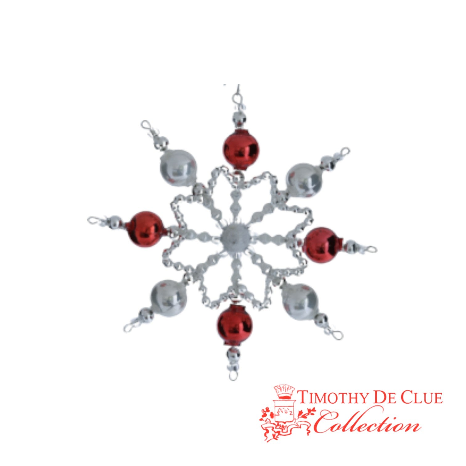 Ruby Snow Star - De Clue Beaded Christmas Collection