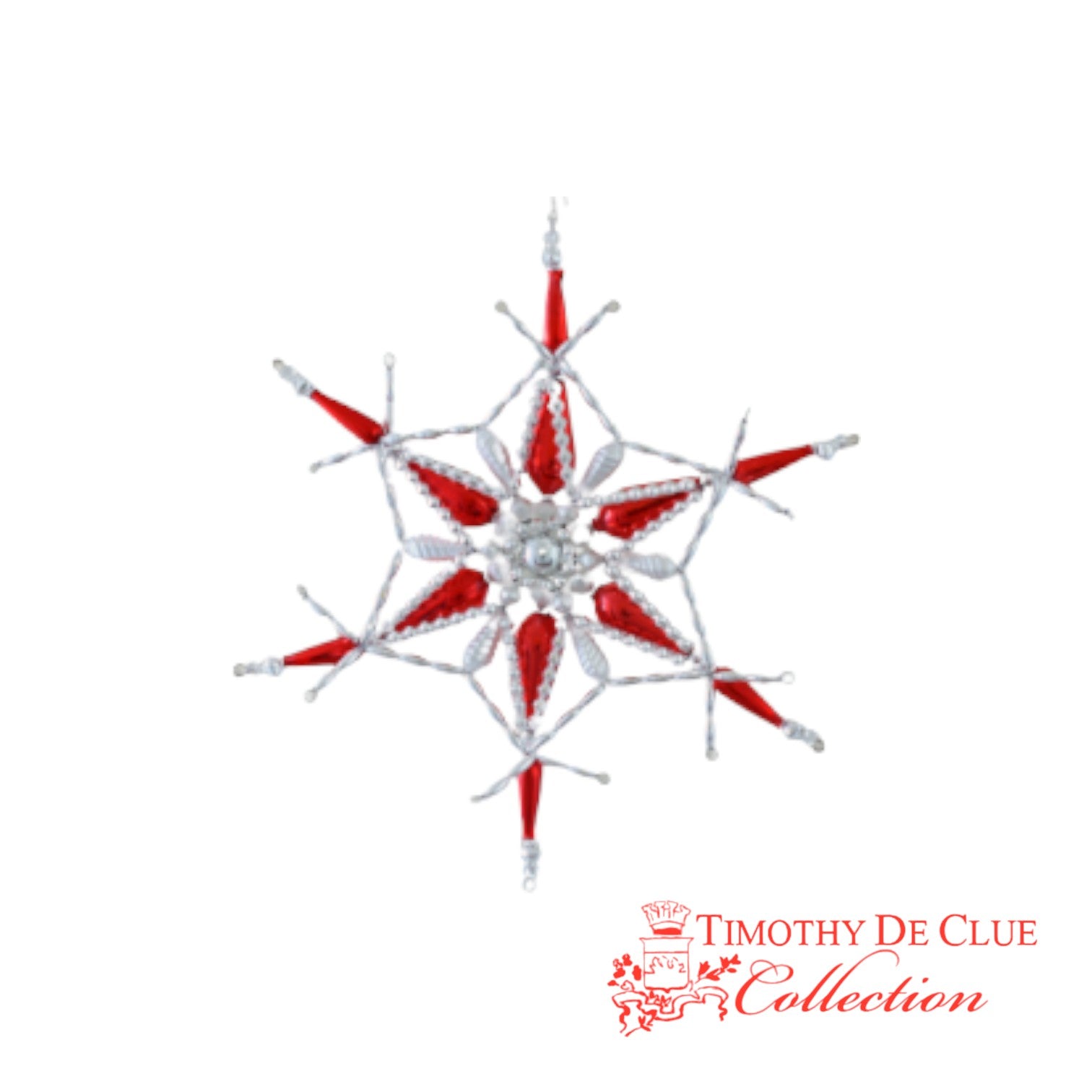 Peppermint Spark Star - De Clue Beaded Christmas Collection