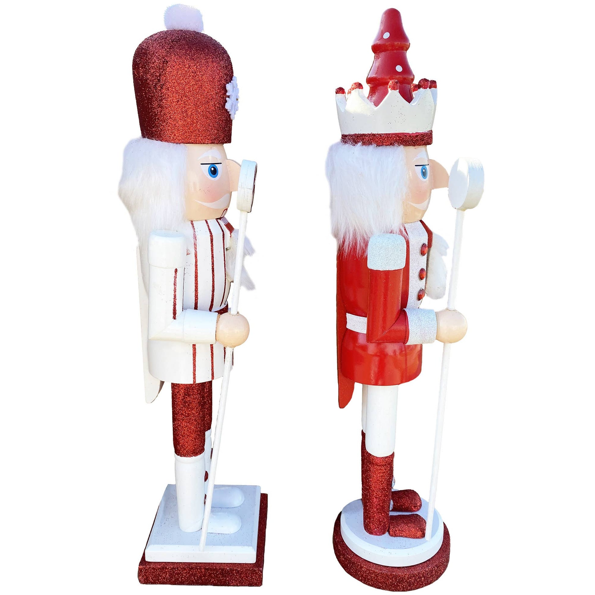 15" Red Peppermint Nutcracker, pair