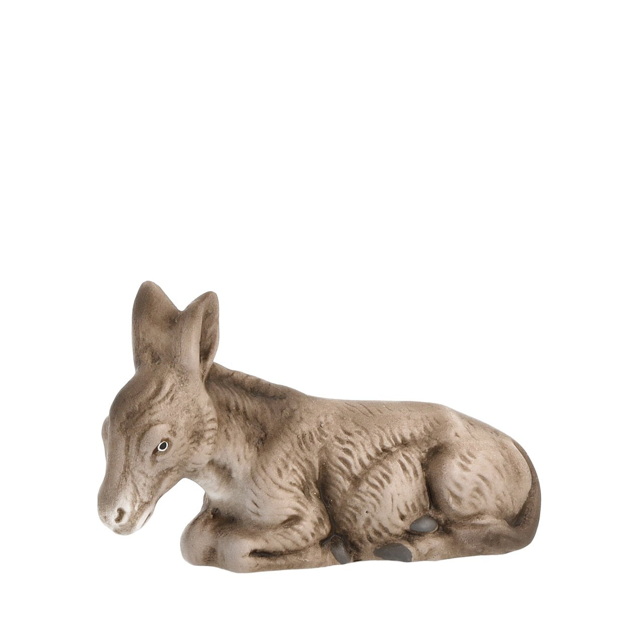 Brown donkey figurine on a white background Vintage Inspired Donkey, scale to 4.5 figures - German Christmas Collection Marolin Nativity made in Germany