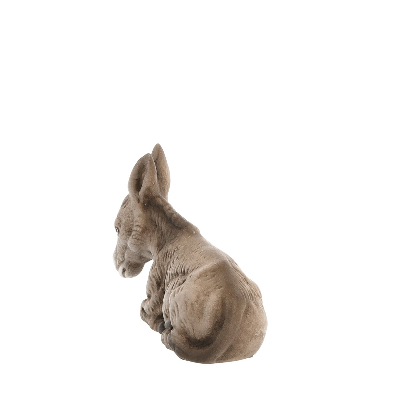 Brown donkey figurine on a white background Vintage Inspired Donkey, scale to 4.5 figures - German Christmas Collection Marolin Nativity made in Germany