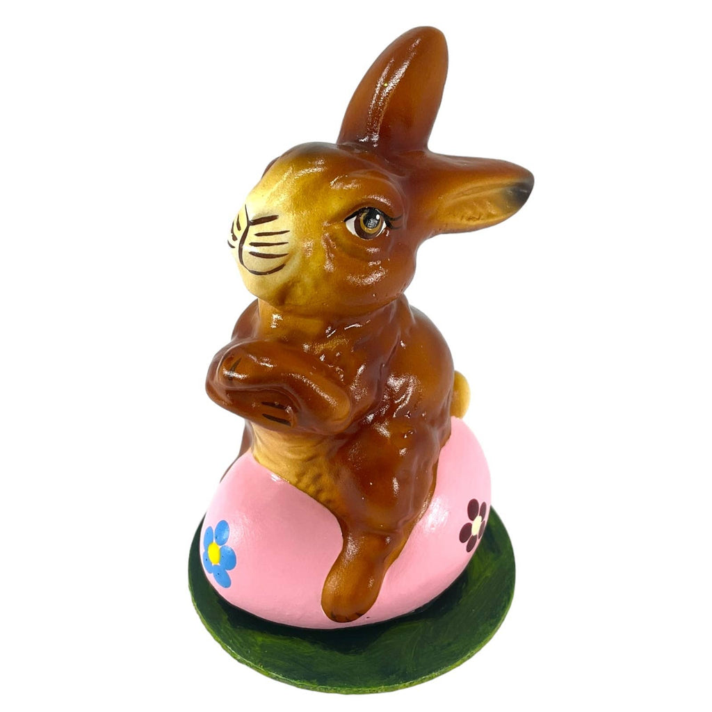 Ino Schaller Easter Rabbit on Pink Egg German Paper Mache