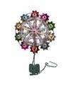 Vintage Inspired Lighted Poinsettia Tinsel Tree Topper