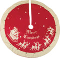 Santa And Sleigh Large Vintage Inspired Tree Skirt