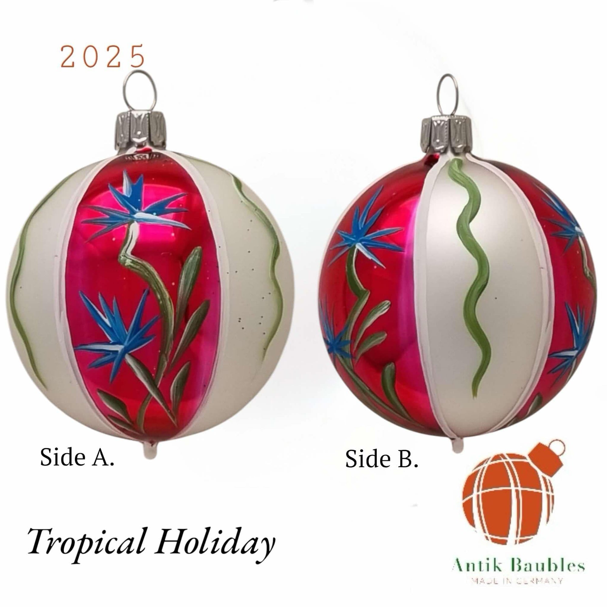 Tropical Holiday 2.3 in Ball Antik Baubles Exclusive Christmas Ornament (Copy)