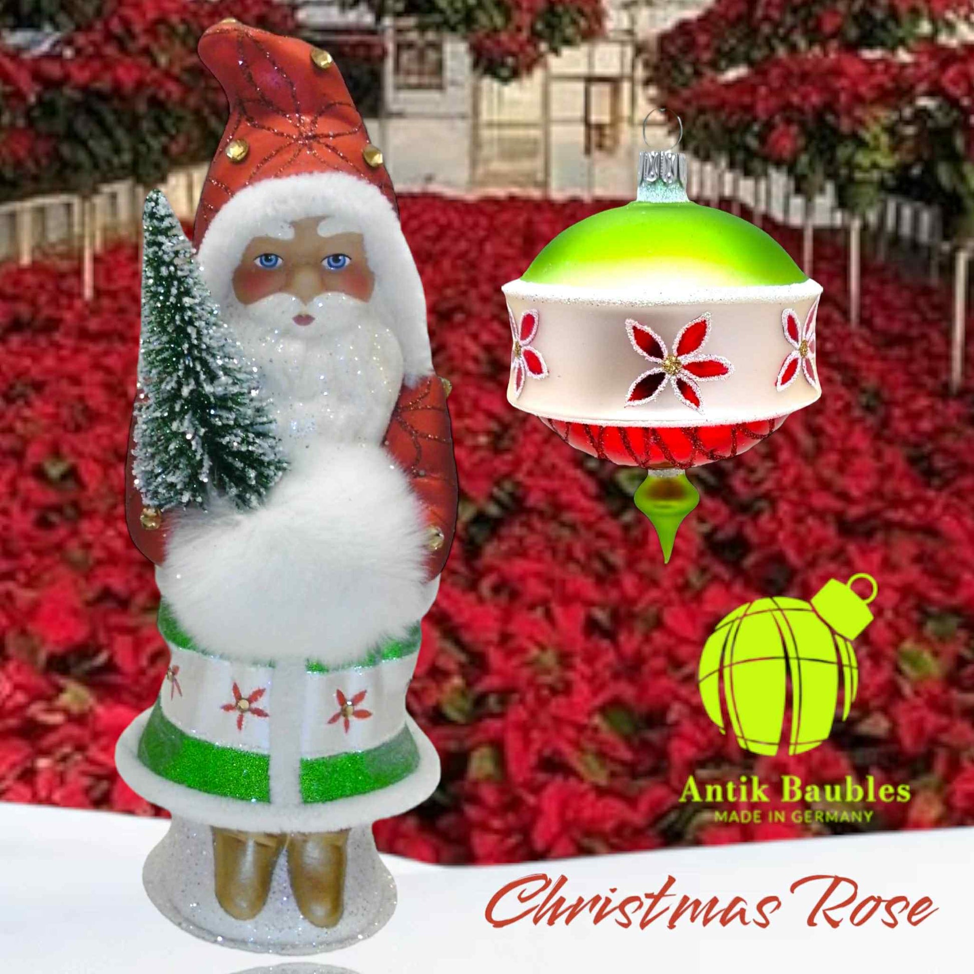 Christmas Rose Ino Schaller Santa Only- Antik Baubles Exclusive