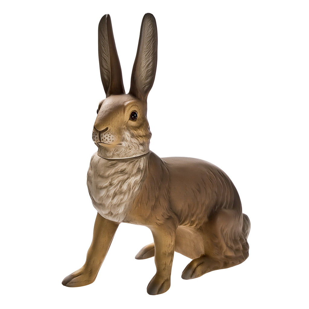 Sitting 15" Easter Hare Brown Vintage Inspired German Paper Mache