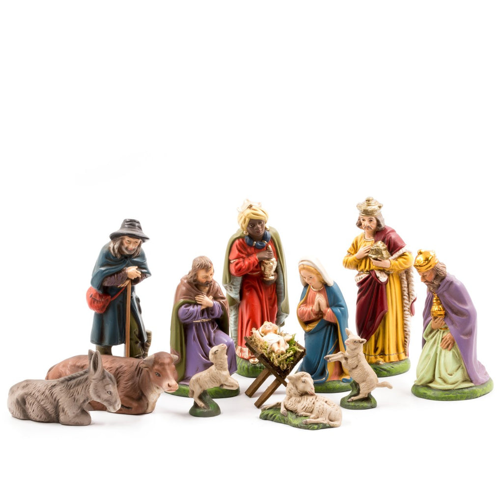 Vintage Inspired 12 Piece Nativity Figures 4 1/2" - German Christmas Collection